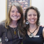 Dr. Lisa Zwerdlinger, left, with a University of Colorado medical student.